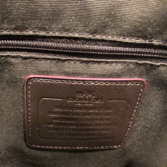 Coach Signature Leather & Canvas "C" Brown Tote - Picture 4 of 6